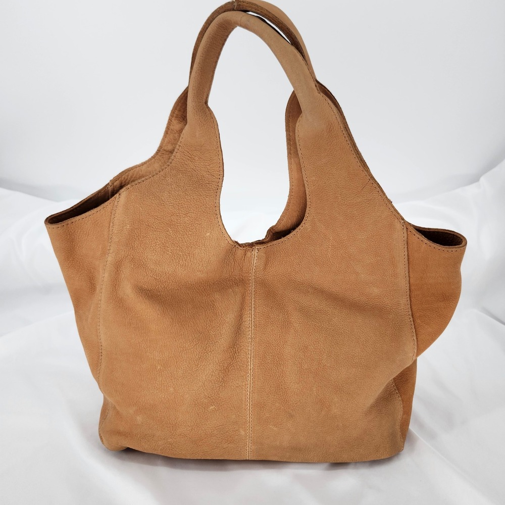 Boho Slouchy Hobo Satchel Leather Tote Large Tan Western Relaxed Shoulder Bag